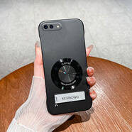 適用于蘋果8plus/兼容7plus無邊框防摔保護套磁吸支架手機殼QL6 磁吸+支架+無邊框黑色 蘋果8plus（兼容7plus）