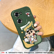 美齡美麗適用華為榮耀60手機殼蠟筆小新可愛(ài)60pro全包honor60SE軟硅膠Play9T/7Tpro搞怪情侶防摔8T皮6T男女 墨綠-綠底礦泉水小新M 榮耀60