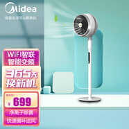 美的家用空氣循環(huán)扇多功能電風扇自動搖頭落地扇辦公室居室客廳多用遙控電風扇【商場同款】 FGD24WED