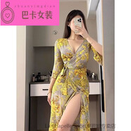 NJTD高冷御姐后媽風(fēng)包臀純欲黃色戰(zhàn)袍高端精致修身顯瘦長(zhǎng)裙 黃色戰(zhàn)# xl碼建議110-120斤