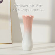 奇物說(shuō)小清新漸變簡(jiǎn)約花瓶桌面擺件ins風(fēng) 水養(yǎng)鮮花陶瓷花瓶插花水培花器 覓荷-小號(hào)-粉口*-可裝水