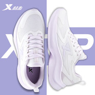 特步鞋子女學(xué)生初中學(xué)生運動(dòng)鞋女鞋青少年鞋12-16歲體育體測軍訓跑鞋 帆白/微微紫【四季厚網(wǎng)】 40