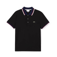 鱷魚官方法國男polo衫時尚經(jīng)典商務(wù)休閑透氣翻領(lǐng)短袖男PH6351 黑色黑色 黑色黑色 S