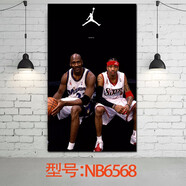 居夢(mèng)塢阿倫·艾弗森籃球海報球星裝飾畫(huà) 臥室宿舍墻畫(huà)海報明星寫(xiě)真寢室酒吧房間裝飾畫(huà)芯體育明星畫(huà)報 NB6568 50*30cm