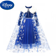 纖晟伊冰雪奇緣公主裙愛莎cosplay服裝兒童在逃長發(fā)公主連衣裙子 愛莎連衣裙05 M 100 C