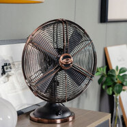 金羚臺扇家用落地復古風(fēng)扇臺式金屬風(fēng)扇懷舊仿古文藝8/10/12/16寸 12寸金屬臺扇紅古銅 SUNKO款