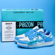 NVIP2025新款空軍一號板鞋莆田蛇年限定男鞋情侶低幫百搭休閑運動(dòng)鞋子 北卡藍 43 (265mm)