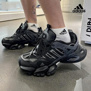 阿迪達斯 （adidas）男鞋運動(dòng)鞋2025秋季新款輕機甲鞋-賽博XLG RUNNER休閑鞋跑步鞋 黑色JR3086黑武士復古老爹鞋 36