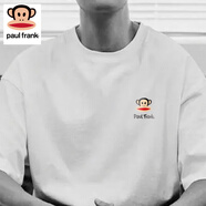 大嘴猴（paul frank）重磅純棉短袖t恤男2025夏季潮流百搭半袖基礎款情侶體恤圓領(lǐng)簡(jiǎn)約 白色 XL 【建議135-150】