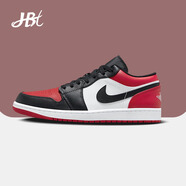 耐克（NIKE）【潮】Air Jordan aj1板鞋男女情侶款低幫透氣休閑輕便運(yùn)動(dòng)籃球鞋 553560/553558-612 黑紅腳趾 37.5