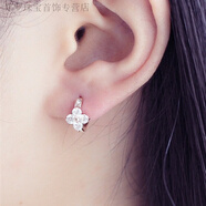 RSRDDY999純銀足銀耳釘耳墜 時(shí)尚鑲鉆耳扣 韓國韓版時(shí)尚耳環(huán)飾品 玫瑰金同款同款 925銀同款同款