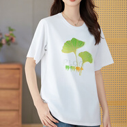 PHJ短袖t恤女韓版顯瘦時尚體恤夏季新款寬松百搭燙鉆圓領(lǐng)上衣潮 白色 M