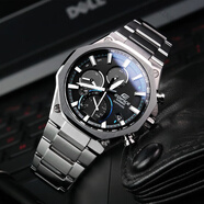 卡西歐（CASIO）手表太陽能運動鋼帶賽車男腕表EQS-500DB-1A EQB-1100YD-1【鋼鐵之心=太陽能+