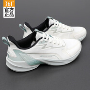 361°男鞋運動(dòng)鞋子男跑步鞋春季透氣網(wǎng)面休閑鞋子百搭減震跑鞋 -羽毛白/光子灰 39