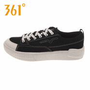 361°男鞋板鞋2025夏季新款361度防滑減震帆布鞋輕便運動(dòng)鞋男57Z526605 曜石黑西米色 40 (250mm)
