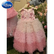 迪士尼（Disney）韓國女童2025重工蛋糕裙秋冬款亮片蓬蓬公主裙高端禮服 粉紅色 100 cm