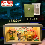卡丘比蠟筆小新手辦生日禮物周邊系列模型擺件小夜燈女生閨蜜男生女朋友 B款蠟筆小新+禮盒 +禮袋+賀卡