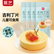 展藝吉利丁片  商用布丁兒童零食糖果奶酪棒  5g*40片