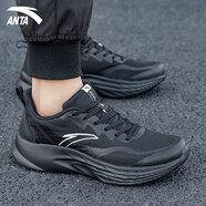 安踏（ANTA）飛揚男鞋舒適通勤減震跑步鞋秋季新款百搭休閑男士運動鞋子 黑-1 40 (245mm) 7(男40)