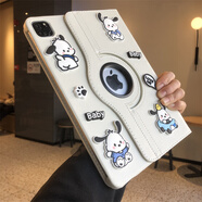 兜兜格立體帕恰狗適用ipad11/10代保護套360旋轉(zhuǎn)蘋果Air7/6/5平板殼13寸卡通潮牌iPadPro11英寸mini7皮套 旋轉(zhuǎn)【白色】BB帕恰狗立體公仔+鋼化膜 iPad Air7 202