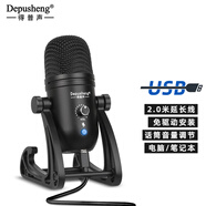 depusheng直播麥克風(fēng)電腦 網(wǎng)課錄音配音K歌游戲主播抖音有聲書錄播專業(yè)聲卡USB話筒筆記本電容A17開關(guān)監(jiān)聽
