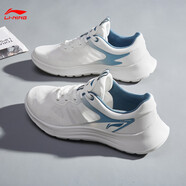 李寧男鞋跑步鞋新款減震網(wǎng)面透氣休閑運動(dòng)鞋 云霧白/青山黛071（輕羽） 41
