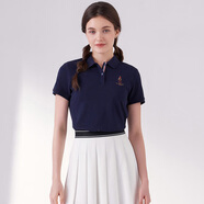 VERSINOversino梵思諾女裝多色可選POLO衫女2025夏季多巴胺穿搭短袖T恤女 藍(lán)色 L