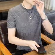 閎風(fēng)歐貨短袖男款夏季高端打底衫感痞帥潮牌2025新款體恤 灰色 XL