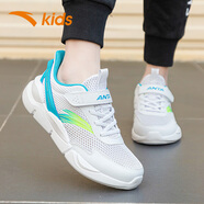 安踏（ANTA）童鞋兒童白色運動(dòng)鞋2025新款秋季官方正品男童小白鞋皮面防水 【網(wǎng)眼】白藍5534-1 36