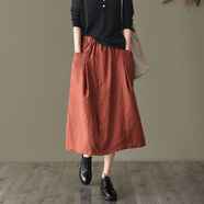 花嵐娜 新款半身裙夏季中長(cháng)款文藝百搭松緊腰顯瘦亞棉純色森女a(chǎn)字裙 焦糖色 【優(yōu)質(zhì)版】 L 【建議120斤以?xún)取?
                                         title=