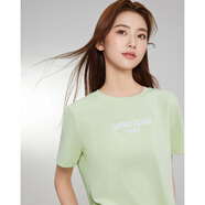 愛依服IEF2025夏季新款正肩寬松日常百搭顯瘦短袖T恤通勤上衣女雙十一 綠 S