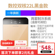 夏新Amoi夏新8L車(chē)載迷你小冰箱小型宿舍單人家用租房用學(xué)生寢室面膜 數控雙核22L金色款(車(chē)家兩用)