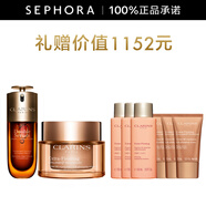 嬌韻詩（CLARINS）雙萃煥活修護(hù)精華露（黃金雙萃）緊致彈潤細(xì)膩肌膚 50ml+彈簧面霜50ml套組