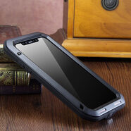 艾尚美（Lovemei）防摔裝甲適用iPhone15手機殼14ro max金屬全包16蘋果12保護套11個 黑色 iPhoneXSMax