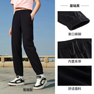 安踏運(yùn)動(dòng)長(zhǎng)褲女夏季簡(jiǎn)約束口小腳針織褲子休閑潮流百搭運(yùn)動(dòng)褲