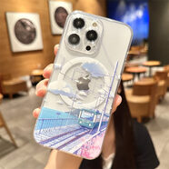 京世磁吸Magsafe適用蘋果15promax手機(jī)殼iPhone14保護(hù)套13新款12風(fēng)景1 190磁吸殼-藍(lán)色大海風(fēng)景火車 iPhone16