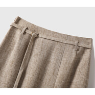 笑涵閣如意風(fēng)華香風(fēng)套裝 流蘇小香半身裙 可可奶咖 XL