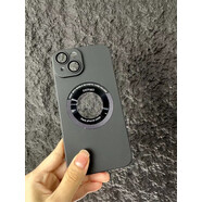 艾思度純色輕薄蘋(píng)果14promax手機殼磨砂硬殼磁吸iPhone13Pro保護套12鏡 黑色自帶鏡頭膜磁吸漏標磨砂硬 iPhone13