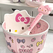 苛魚(yú)餐具泡面hellokitty碗家用仿陶瓷宿舍用學(xué)生吃飯可愛(ài)可微波高顏值 【粉kitty】碗+同款勺