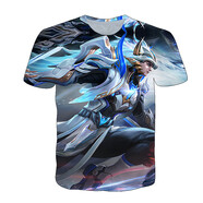 誠晟旭桐王者榮耀衣服 游戲瀾逐花歸海衣服男女短袖T恤春夏裝中學(xué)生潮體恤 HZH137馬超無(wú)雙飛將 M (95-110)斤