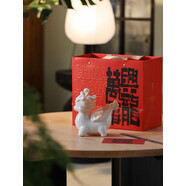 景德鎮陶瓷龍擺件生肖吉祥物創(chuàng  )意禮品客廳桌面家居飾品 晨露  龍 - 大款精致禮盒裝