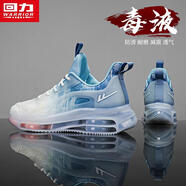 回力男鞋秋季2025冬季新款休閑戶(hù)外跑步運(yùn)動(dòng)網(wǎng)面氣墊減震增高防滑潮鞋 白寶藍(lán) 40
