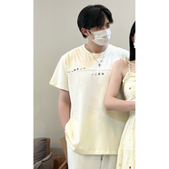 創(chuàng  )京懿選情侶裝一衣一裙小眾設計感情侶裝夏季2025韓版短袖T恤女連衣裙法 男上衣 2XL