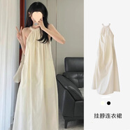 S.SOFEA氣質(zhì)仙女連衣裙夏季新款寬松吊帶法式長(cháng)裙小眾感仙氣十足 淺灰【603】 S 建議75斤以下