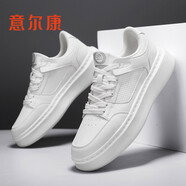 意爾康男鞋百搭小白鞋男休閑板鞋E51404502