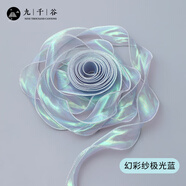 九千谷絲帶緞帶禮物包裝彩帶波浪裝飾DIY材料花束網(wǎng)紗綁扎帶 極光藍(lán)6577