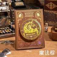 洧宜魔法學(xué)院口袋本精裝筆記本a7日程本日記本加厚打卡本隨身便攜式迷你筆記本 魔法棕