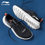 李寧（LI-NING）透氣跑步鞋夏季新款輕質(zhì)男鞋拼接網(wǎng)面軟底減震耐磨休閑運(yùn)動(dòng)鞋 標(biāo)準(zhǔn)黑 （大網(wǎng)面透氣） 42