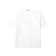HUALIN FASHION港風短袖恤男潮流半袖上衣寬松休閑潮牌體恤衫 白色 M