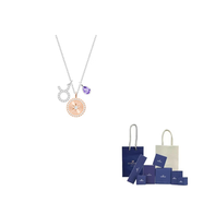 施華洛世奇（SWAROVSKI） Zodiac 十二生肖系列鏈墜項鏈 金牛座 女款 紫羅蘭色 # 紫羅蘭色 F 品牌原盒原袋